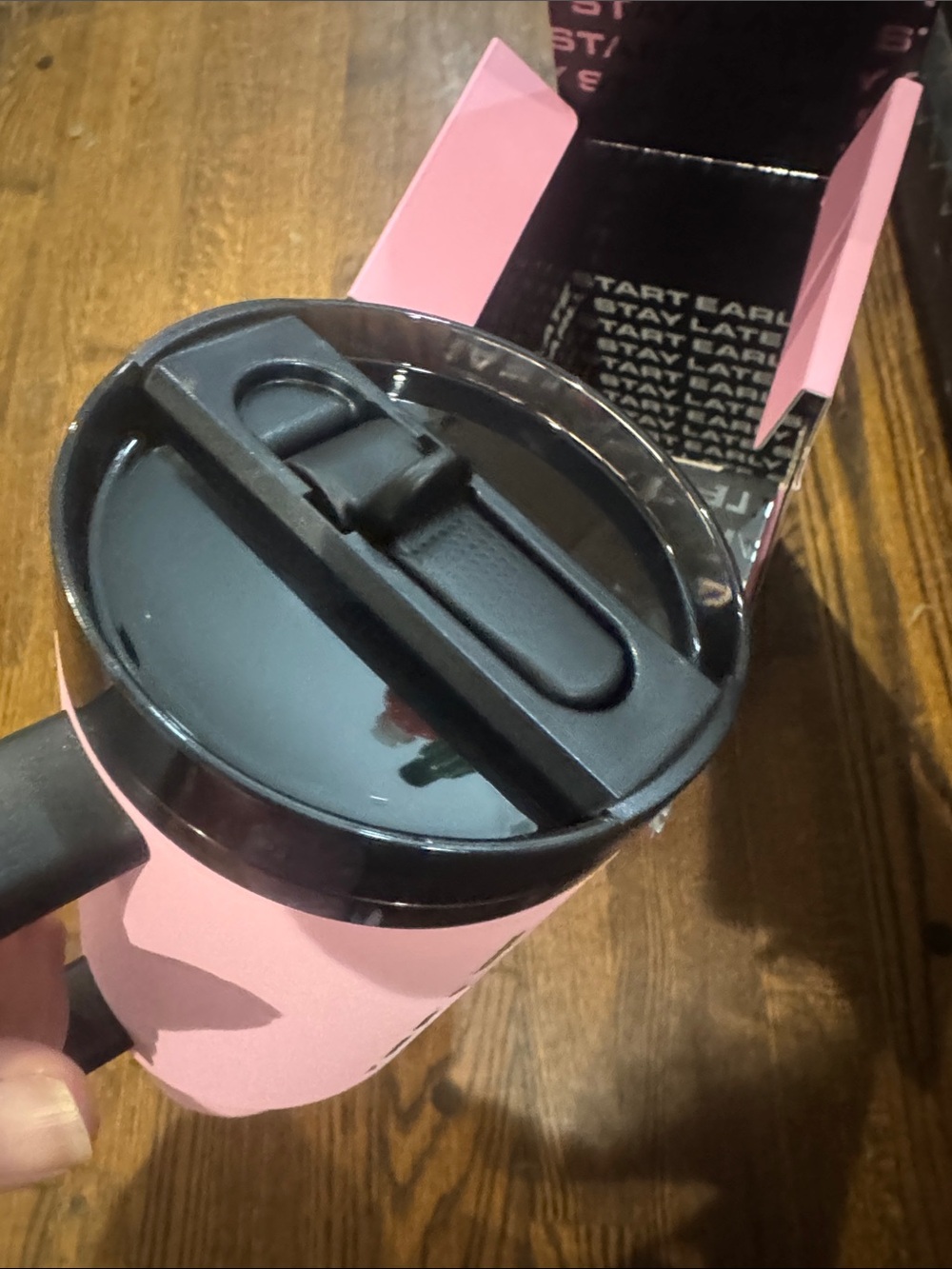 Stanley X Messi/Pink/Black/Flip Straw/GOAT/Travel Tumbler with Black Handle/NIB! - Picture 13 of 15